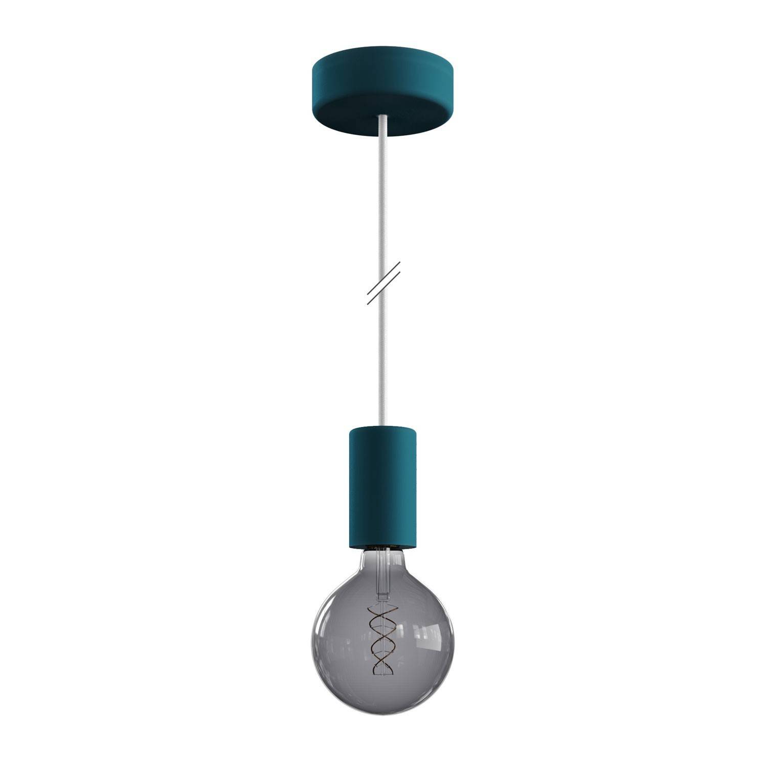 EIVA ELEGANT Outdoor-Pendelleuchte mit 1,5 m Textilkabel, Silikon-Lampenbaldachin und Lampenfassung, IP65 wasserdicht