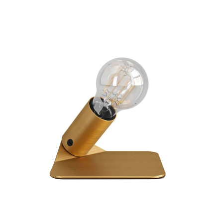 SI! 5V Tischleuchte mit A60 Glühbirne und Metallsockel - Bronze satiniert