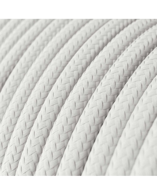Textilkabel, lichtweiß glänzend - Das Original von Creative-Cables - RM01 rund 2x0,75mm / 3x0,75mm