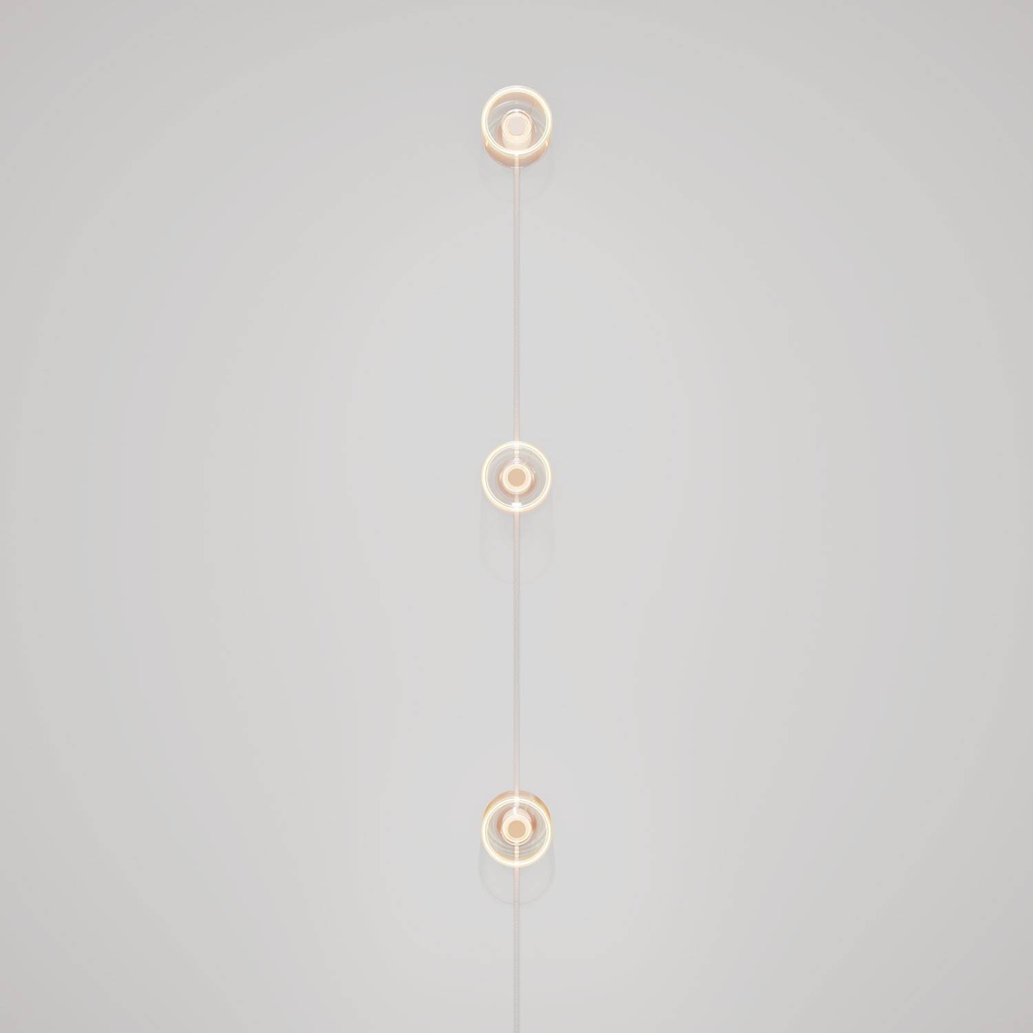 Spostaluce-Wandlampe mit Stecker und 3 Ghost-Glühbirnen