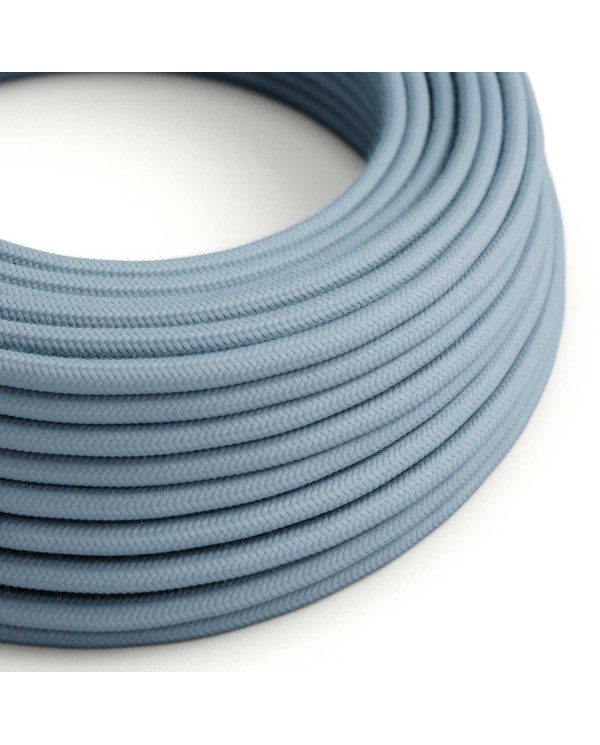 Textilkabel, ozeanblau, aus Baumwolle - Das Original von Creative-Cables - RC53 rund 2x0,75mm / 3x0,75mm