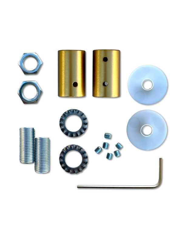 Kit Creative Flex flexibles gewebeummanteltes Kabelrohr, RM73 bronzefarben mit Metallenden