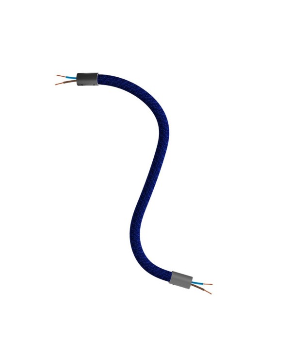 Kit Creative Flex flexibles gewebeummanteltes Kabelrohr, RM20 dunkelblau mit Metallenden