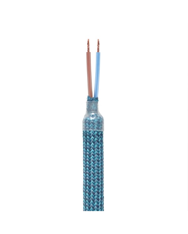 Kit Creative Flex flexibles gewebeummanteltes Kabelrohr, RM78 petrolblau mit Metallenden