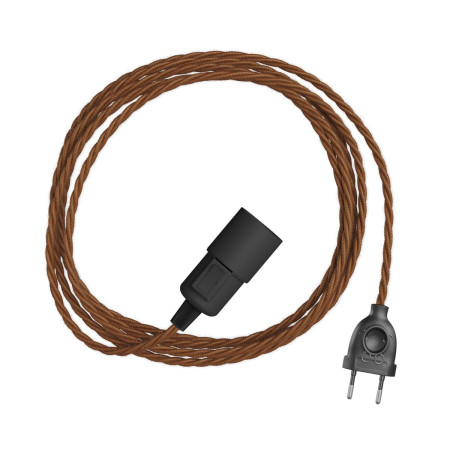 Snake Twisted - Plug-in Leuchte mit geflochtenem Textilkabel - TC23