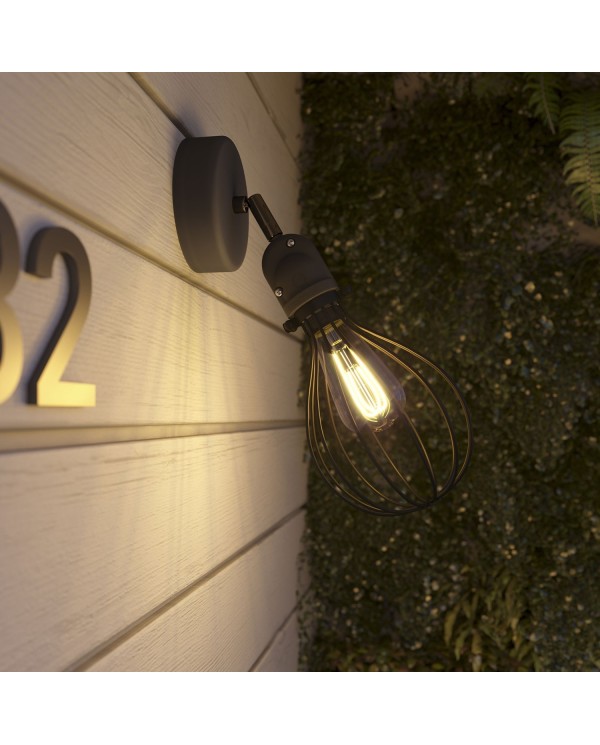 Fermaluce für Lampenschirme EIVA  mit Schwenkgelenk, Lampenbaldachin und wasserdichter IP65-Lampenfassung