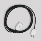 Elektrisches Verlängerungskabel mit schwarzem Textilkabel 2P 10A Made in Italy