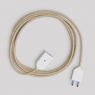 Elektrisches Verlängerungskabel mit neutralem Jutekabel 2P 10A Made in Italy