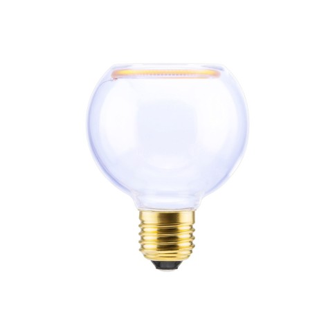 C01 - goldfarbene LED Glühbirne C35 mit Spiral-Filament