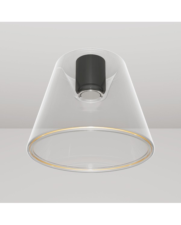 Design-Deckenleuchte mit transparenter kegelförmiger Ghost-Glühbirne