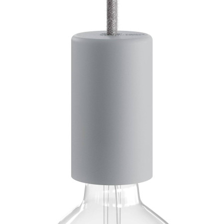 EIVA ELEGANT, das erste wiederverdrahtbare Outdoor-Lampenfassungs-Kit aus Silikon, E27, IP65 - Eisgrau