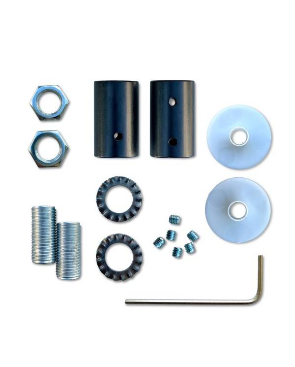 Kit Creative Flex flexibles gewebeummanteltes Kabelrohr, RZ04 schwarz-weiß mit Metallenden